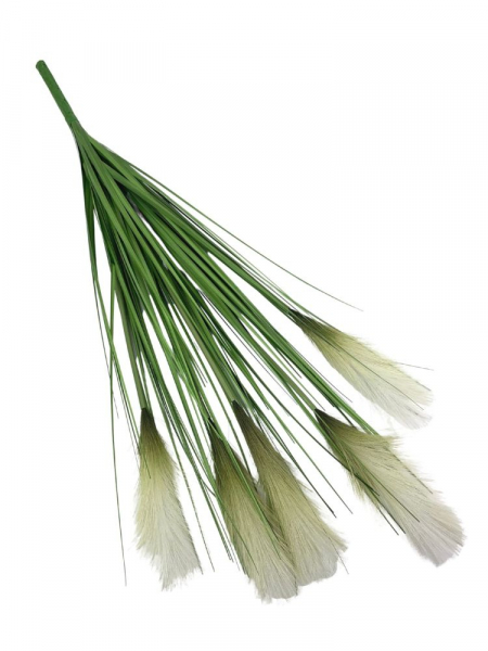 Trawa pampasowa 96 cm biało zielona