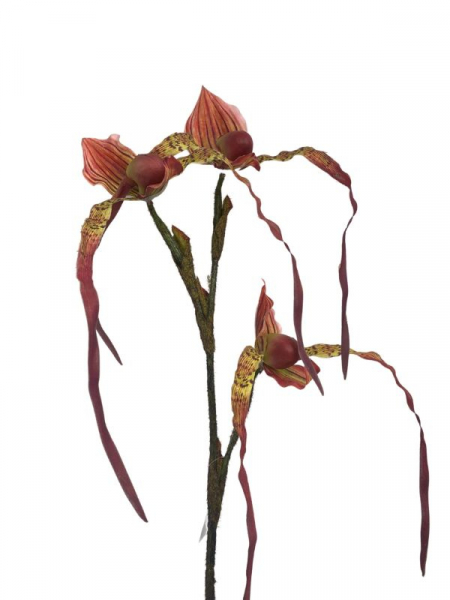 Orchidea kwiat pojedynczy 76 cm różowa z zielenią