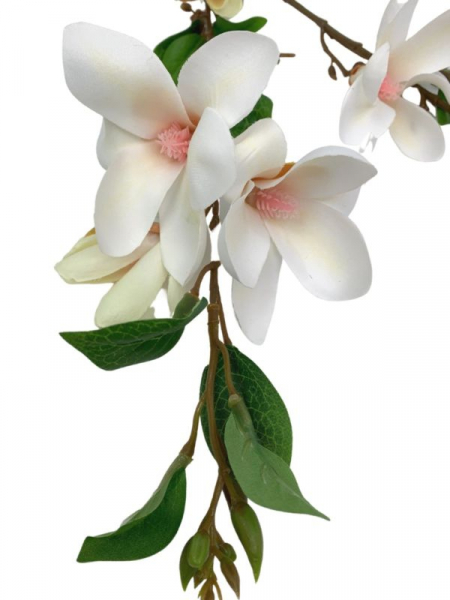 Magnolia na gałązce 90 cm kremowa