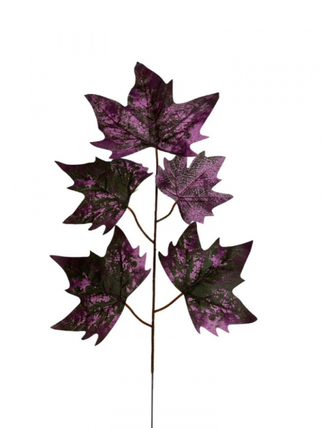 Klon liście gałązka 54 cm fiolet