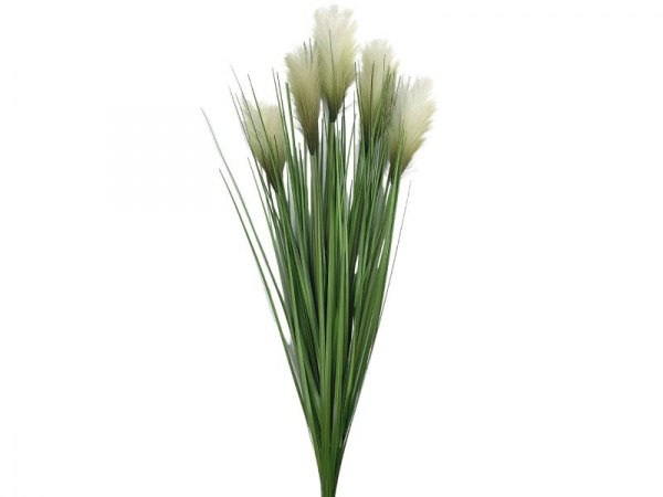 Trawa pampasowa 96 cm biało zielona