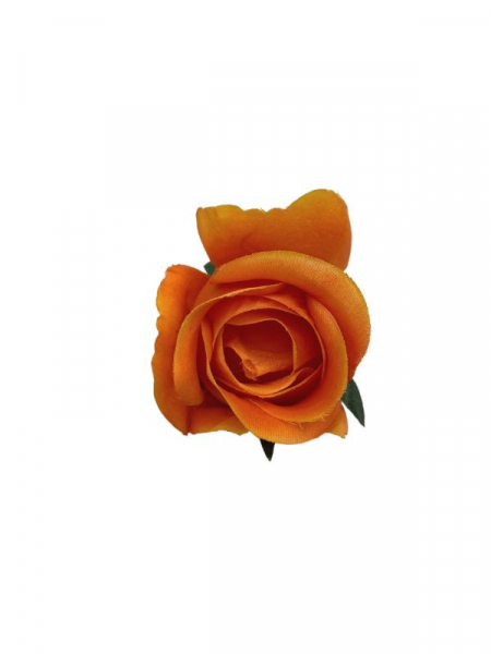 Róża kwiat wyrobowy 8 cm pomarańczowa