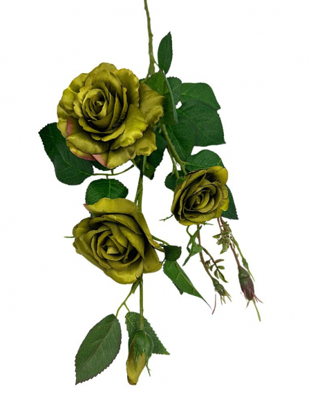 Róża gałązka 77 cm oliwkowa