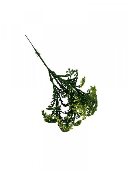 Gałązka ozdobna omszona 19 cm zielona