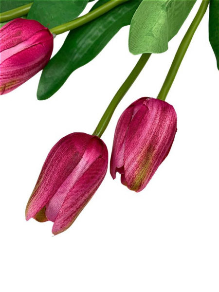 Tulipany bukiet 39 cm ciemny róż