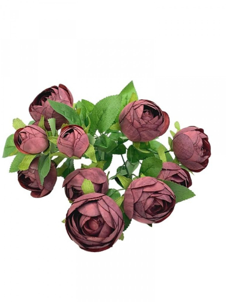 Pełniki bukiet 36 cm brudny ciemny róż