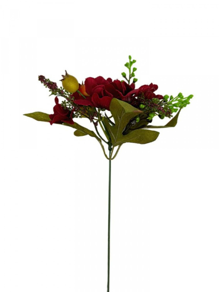 Dodatek pik czerwona hortensja i dzika róża 40 cm