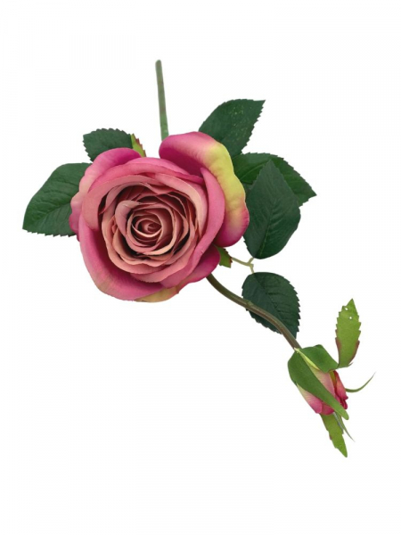 Róża kwiat pojedynczy 36 cm różowy