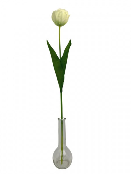 Tulipan gałązka 58 cm kremowy