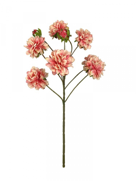 Chryzantema gałązka 47 cm różowa z kremem