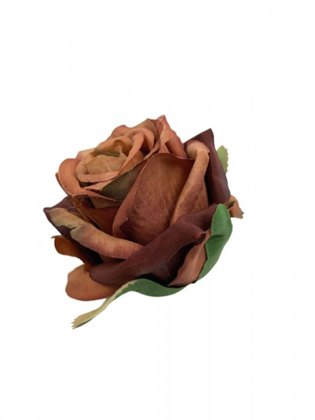 Róża główka 9 cm brązowa