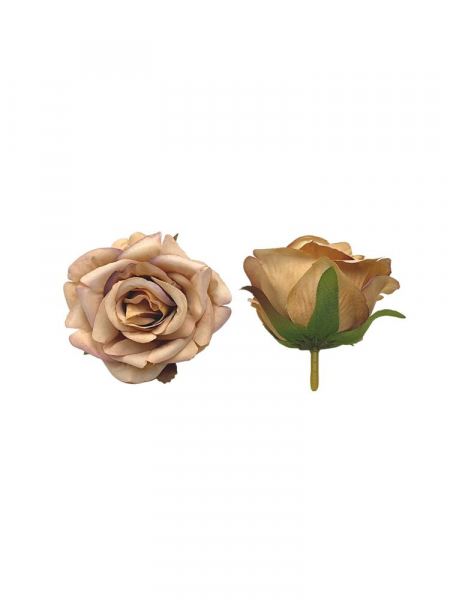 Róża matowa główka 6 cm zgaszona brzoskiwnia