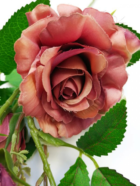 Róża gałązka 77 cm brudny różowy