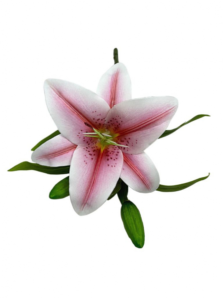 Lilia silikonowa gałązka 35 cm jasny róż