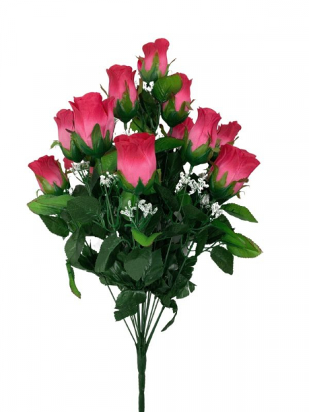 Róża bukiet 55 cm ciemno różowa