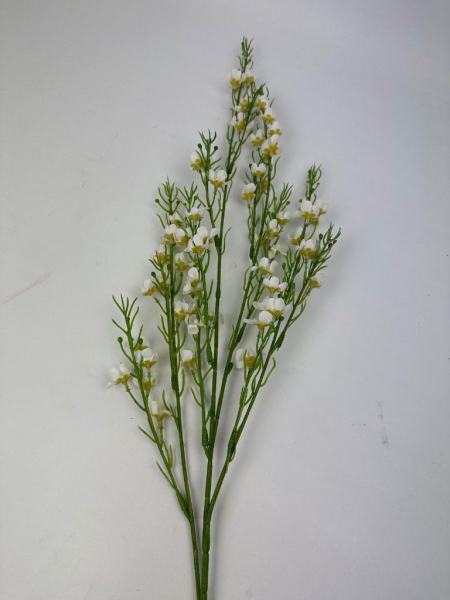 Gałązka z kwiatuszkami XL 108 cm biała