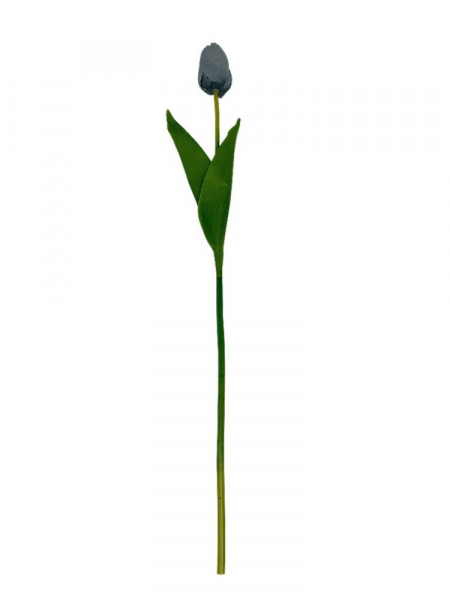 Tulipan matowy gałązka 54 cm brudny niebieski