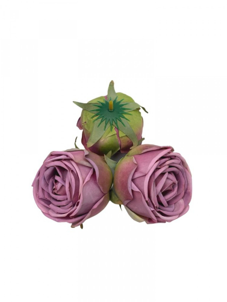 Róża główka 7 cm fioletowa