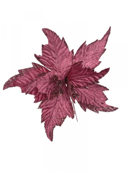 Gwiazda betlejemska na piku 30 cm ciemny róż