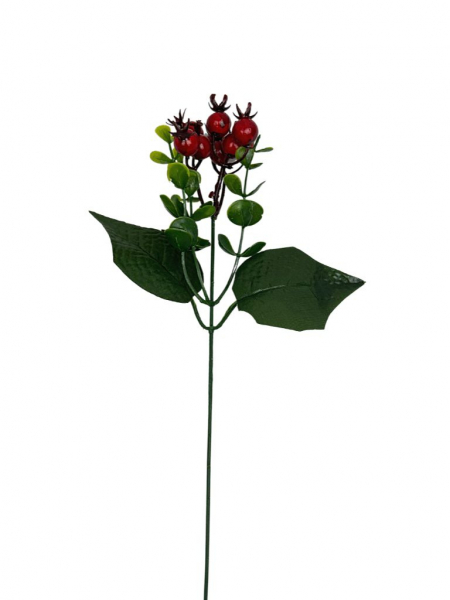 Dodatek dzika róża gałązka 39 cm