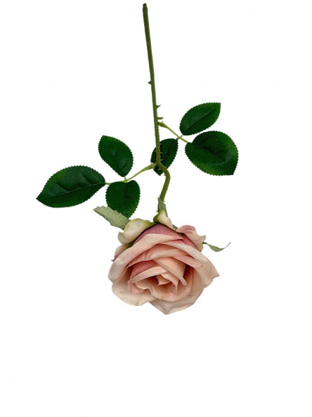 Róża pojedyncza gałązka 48 cm pudrowy róż