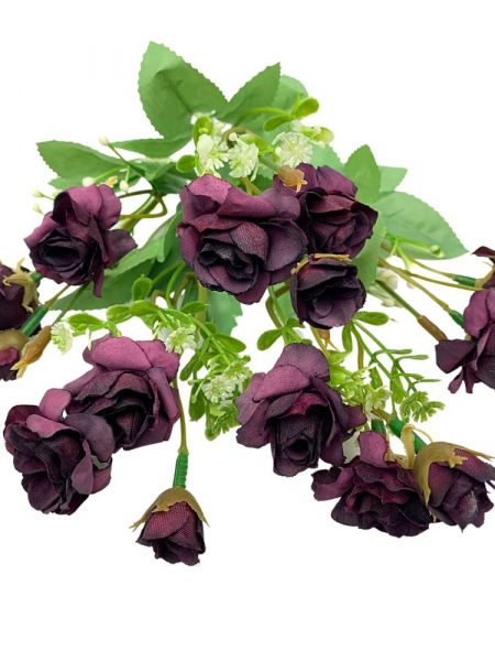 Róża bukiet 30 cm purpurowa