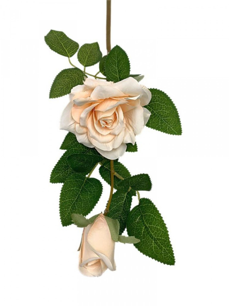 Róża gałązka 47 cm morelowa