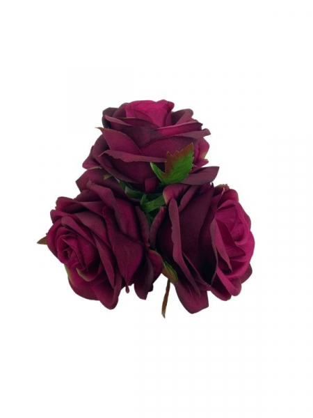 Róża główka 9 cm ciemna fuksja