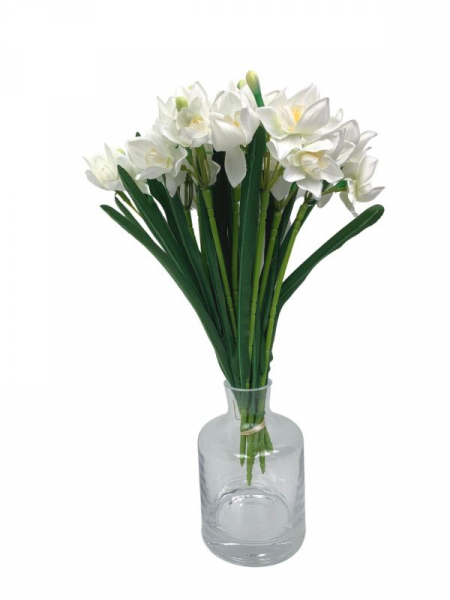 Narcyz kwiat pojedynczy 38 cm biały